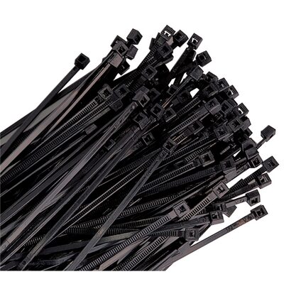 K Tool International Cable Zip Tie 7 in. Black 100/Pack 50 lb. Tensile