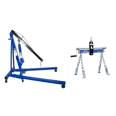 K Tool International 2 Ton Engine Hoist / 1500 LB Engine Sling COMBO