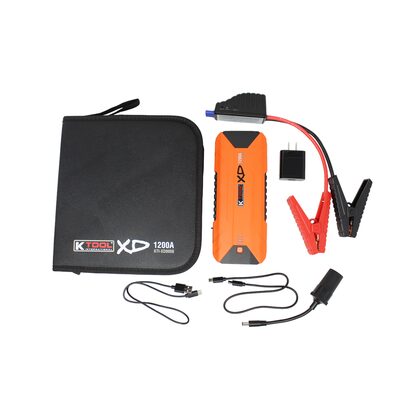 K Tool International Compact Jump Starter 1200 amp, 12-volt, 16,000mAh
