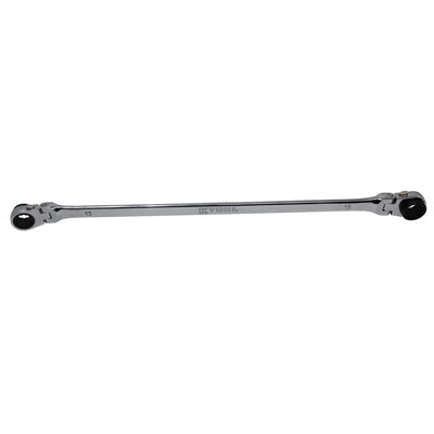 K Tool International Wrench 13mm x 15mm Metric Ratcheting Reversible Double Box Universal Spline 90 Tooth
