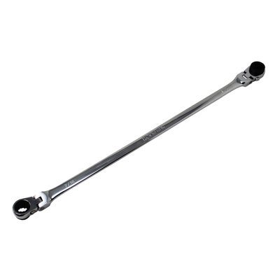 K Tool International Wrench Double Box Ratcheting Reversible 7/16 Inch x 1/2 Inch Universal Spline 90 Tooth