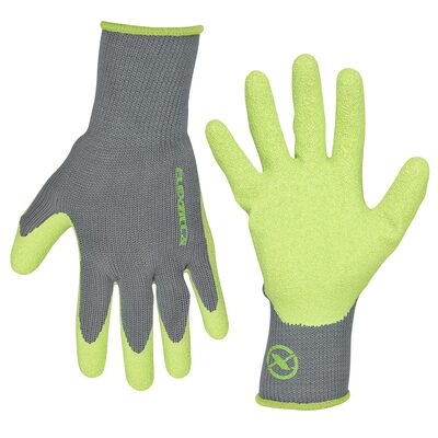 Legacy Manufacturing Flexzilla&reg; Crinkle Latex Dip Gloves, Gray/ZillaGreen&trade;, XL
