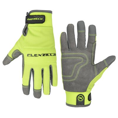 Legacy Manufacturing Flexzilla&reg; Garden General Purpose Gloves, Synthetic Leather, Gray/ZillaGreen&trade;, For Women, S