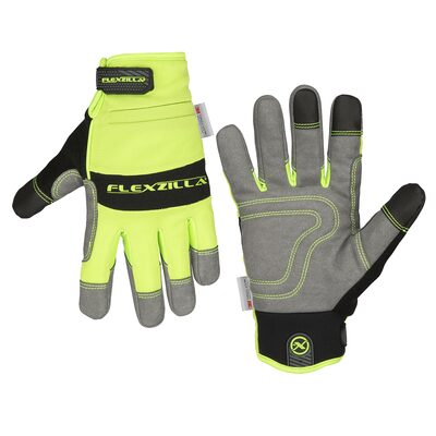 Legacy Manufacturing Flexzilla&reg; High Dexterity Winter Multipurpose Gloves, 3M&trade; Thinsulate&trade; Liner 70g , Synthetic Leather, Gray/Black/ZillaGreen&trade;, L