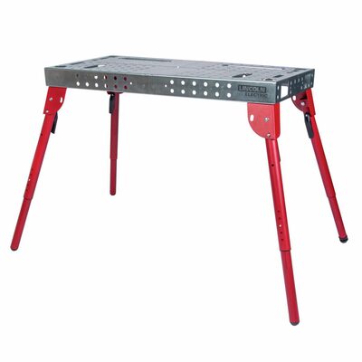 Lincoln Electric 44 in. x 21 in. Adjustable Height Portable Folding Welding Table and Workbench