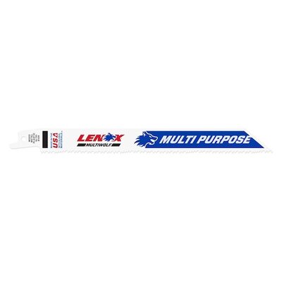 Lenox Tools 8 Inch 10 TPI Bi-Metal Reciprocating Saw Blade - 1 Pack