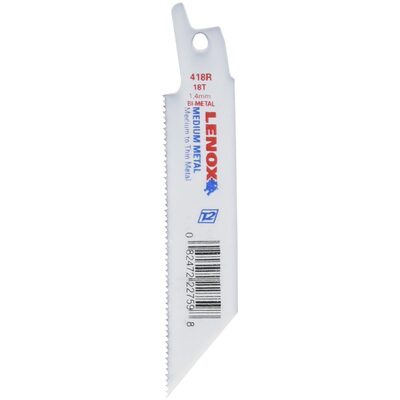 Lenox Tools Reciprocating Saw Blades, 418R, Bi-Metal, 4 in. Lo