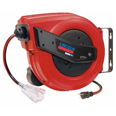 Lincoln Lubrication 91039 60-foot retractable electric power cord reel