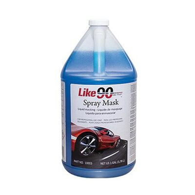 Like 90 10003 Spray Mask, 1 gal Bottle, Blue, 4 to 6 cars per gal Coverage, <60 g/L VOC