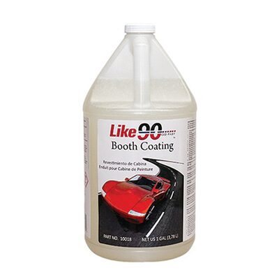 Like 90 10018 Clear Washable Booth Coating, 1 gal Can, 267 sq-ft/gal Coverage, Light Amber