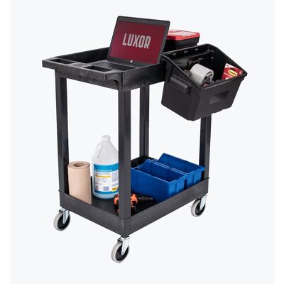 Luxor 24 x 18 Plastic Utility Tub Cart w/ Bins