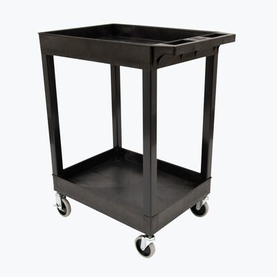 Luxor 24 x 18 Plastic Utility Tub Cart with HD Casters