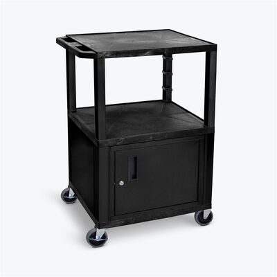 Luxor 42 H AV Cart - 3 Shelves and Cabinet