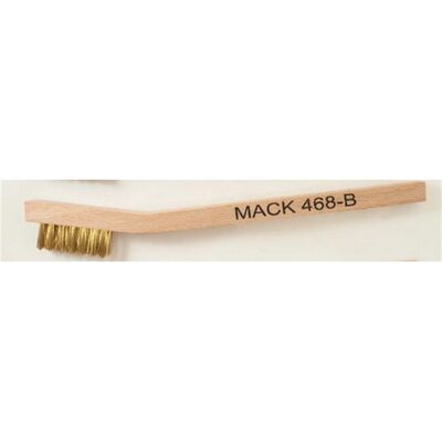 Mack Brushes 468/B 468 Series Welder Mini Scratch Brush, 7-3/4 in OAL, Brass, Wood Handle