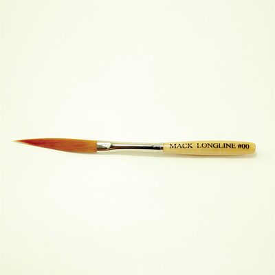 Mack Brushes 75-00 75 Series Synthetic Striper Brush, #00 Brush, Wood Handle