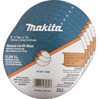 Makita 5" SUPER THIN METAL CUT OFF WHEEL 25/PK