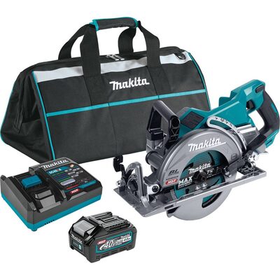 Makita 40V max XGT&reg; Brushless Cordless Rear Handle 7-1/4&rdquo; Circular Saw Kit, bag, with one battery (4.0 Ah)