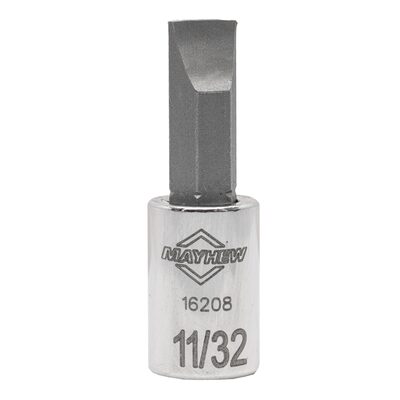 Mayhew Mayhew 11/32-Inch Slotted Short Insert Socket Bit, 1/4-Inch Drive