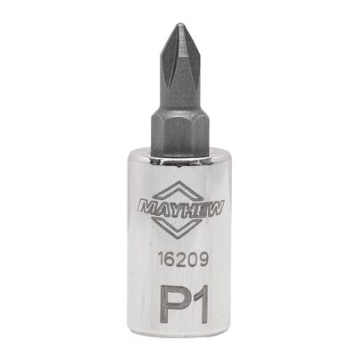 Mayhew Mayhew No. 1 Phillips&reg; Short Insert Socket Bit, 1/4-Inch Drive