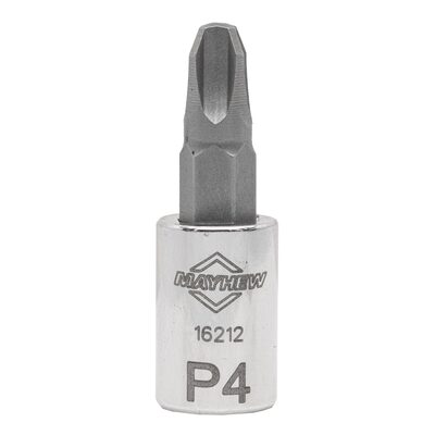 Mayhew Mayhew No. 4 Phillips&reg; Short Insert Socket Bit, 1/4-Inch Drive