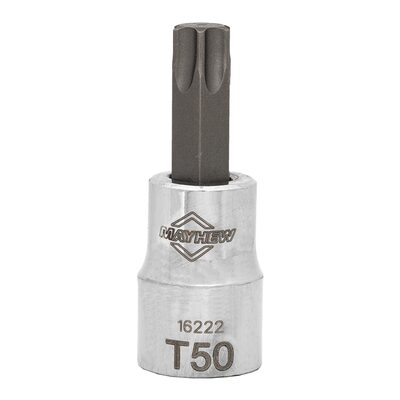 Mayhew Mayhew T50 Torx&reg; Short Insert Socket Bit, 3/8-Inch Drive