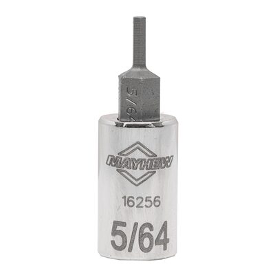 Mayhew Mayhew 5/64-Inch SAE Hex Short Insert Socket Bit, 1/4-Inch Drive