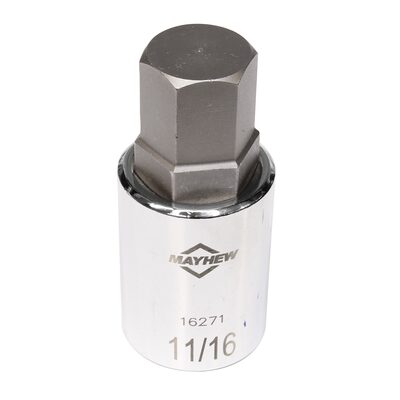 Mayhew Mayhew 11/16-Inch SAE Hex Short Insert Socket Bit, 1/2-Inch Drive