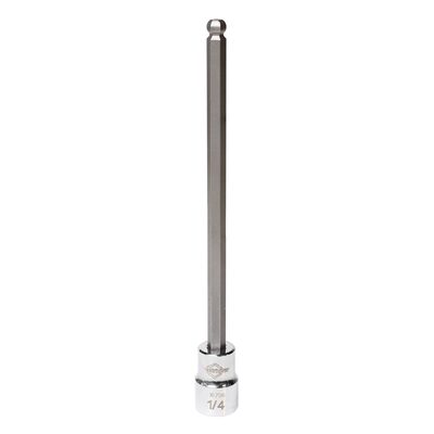 Mayhew Mayhew 1/4-Inch SAE Ball Hex Long Insert Socket Bit, 3/8-Inch Drive