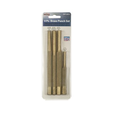 Mayhew PUNCH SET 4PC BRASS 3/8,1/2,3/4"