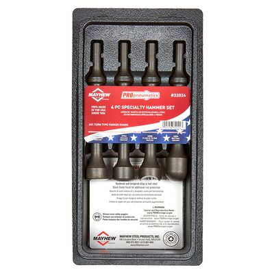 Mayhew Buy 32024 4 PC Specialty Hammer Set and 32025 4 PC Hammer Set, get 28620 90 Degree Lock Grip Hose Clamp Plier Free