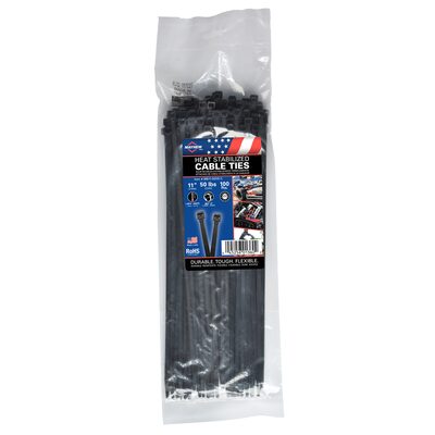 Mayhew 11" 50 lbs Heat Stable Cable Ties 100/Bag