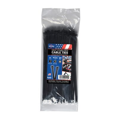 Mayhew 8" 40 lbs Heat Stable Cable Ties 100/Bag