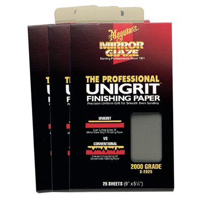 Meguiar's Automotive Mirror Glaze Unigrit Finishing Paper, 2500 Grit