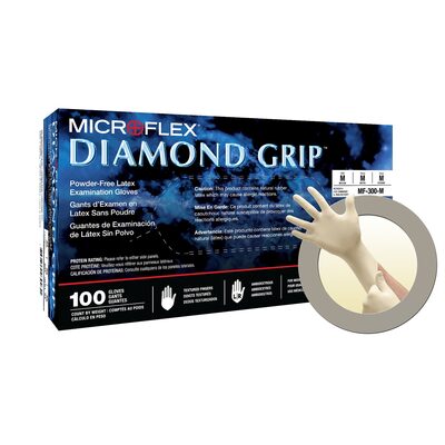 Microflex DIAMOND GRIP MF-300 LATEX GLOVES M