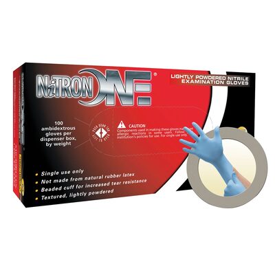 Microflex NITRON ONE LIGH POWDER NITRILE GLOVES LARGE