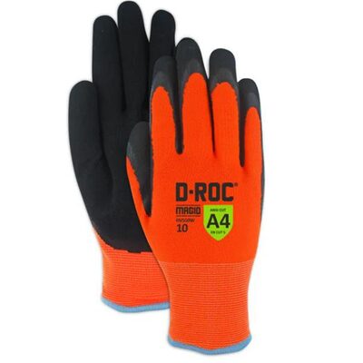 Magid Glove & Safety D-ROC HV550W Waterproof Thermal Coated Work Glove - Cut Level A4, Size 7, Small (1 Pair)