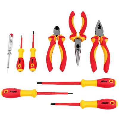 Milton 9-Pc Insulated Tool Set (Screwdrivers, Phillips Head Screwdrivers, Pliers, Inspection Pens)