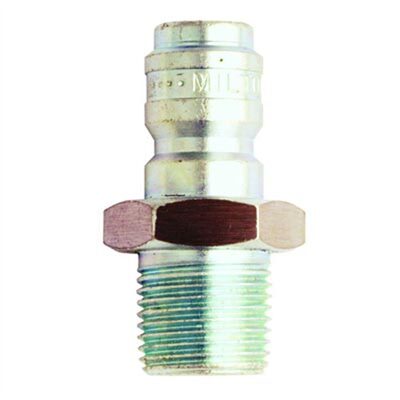 Milton Industries 3/8" Male Straight Thru Plug