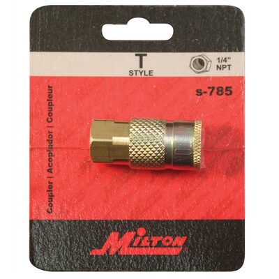 Milton Industries 1/4-inch Fem. Body T-Style (Retail Packaging)