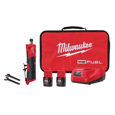 Milwaukee Tool M12 FUEL 1/4" Straight Die Grinder Kit