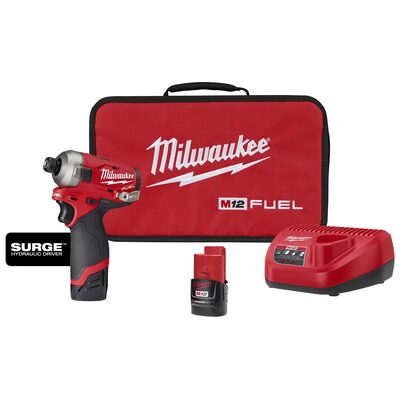 Milwaukee Tool M12 FUEL SURGE 1/4" Hex Hydraulic Driver Kit