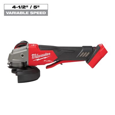 Milwaukee Tool M18 FUEL 4-1/2" / 5" Variable Speed Braking Grinder, Paddle Switch No-Lock
