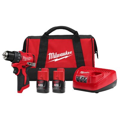 Milwaukee Tool M12 Subcompact Brushless 3/8 Inch Drill/Driver Kit
