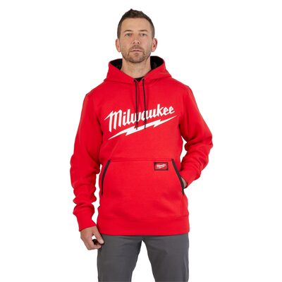Milwaukee Tool Midweight Pullover Hoodie - Logo Red 2X