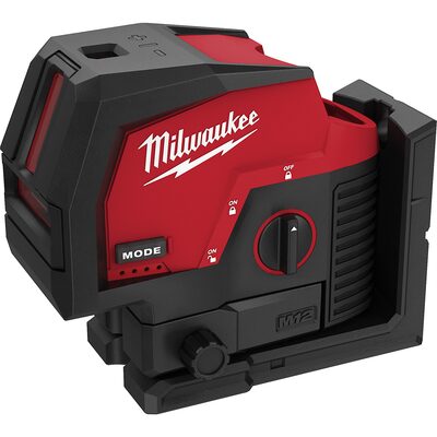Milwaukee Tool M12 Green Cross Line and Plumb Points Laser