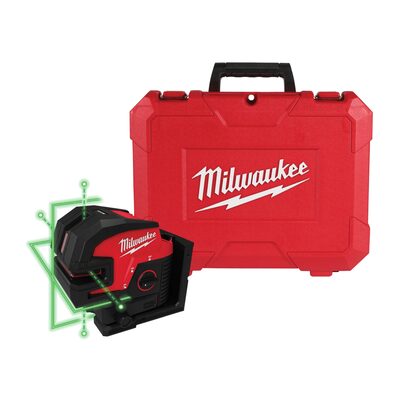 Milwaukee Tool M12 Green Laser &hyphen; Cross Line & 4-Points
