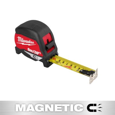 Milwaukee Tool 8m/26ft Magnetic Tape Measure