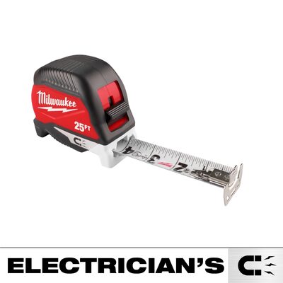Milwaukee Tool 25ft Electrician Feets Magnetic Tape Measure