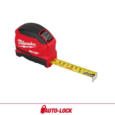 Milwaukee Tool 8m/26ft Auto-Lock Tape Measure