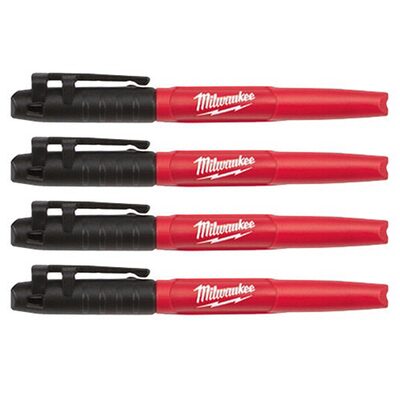 Milwaukee Tool 4PK INKZALL&trade; Black Fine Point Marker